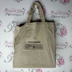 Tote bag Poshmark Canada post recycle♻️ Beige Tote Bag package carry
